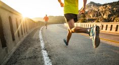 Two men on an early morning run.