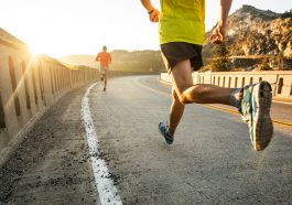 Two men on an early morning run.